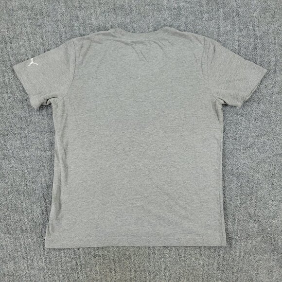 Puma Shirt Men Small Gray Logo Graphic Tee Crew Neck Short Sleeve Pullover Adult - Picture 9 of 15